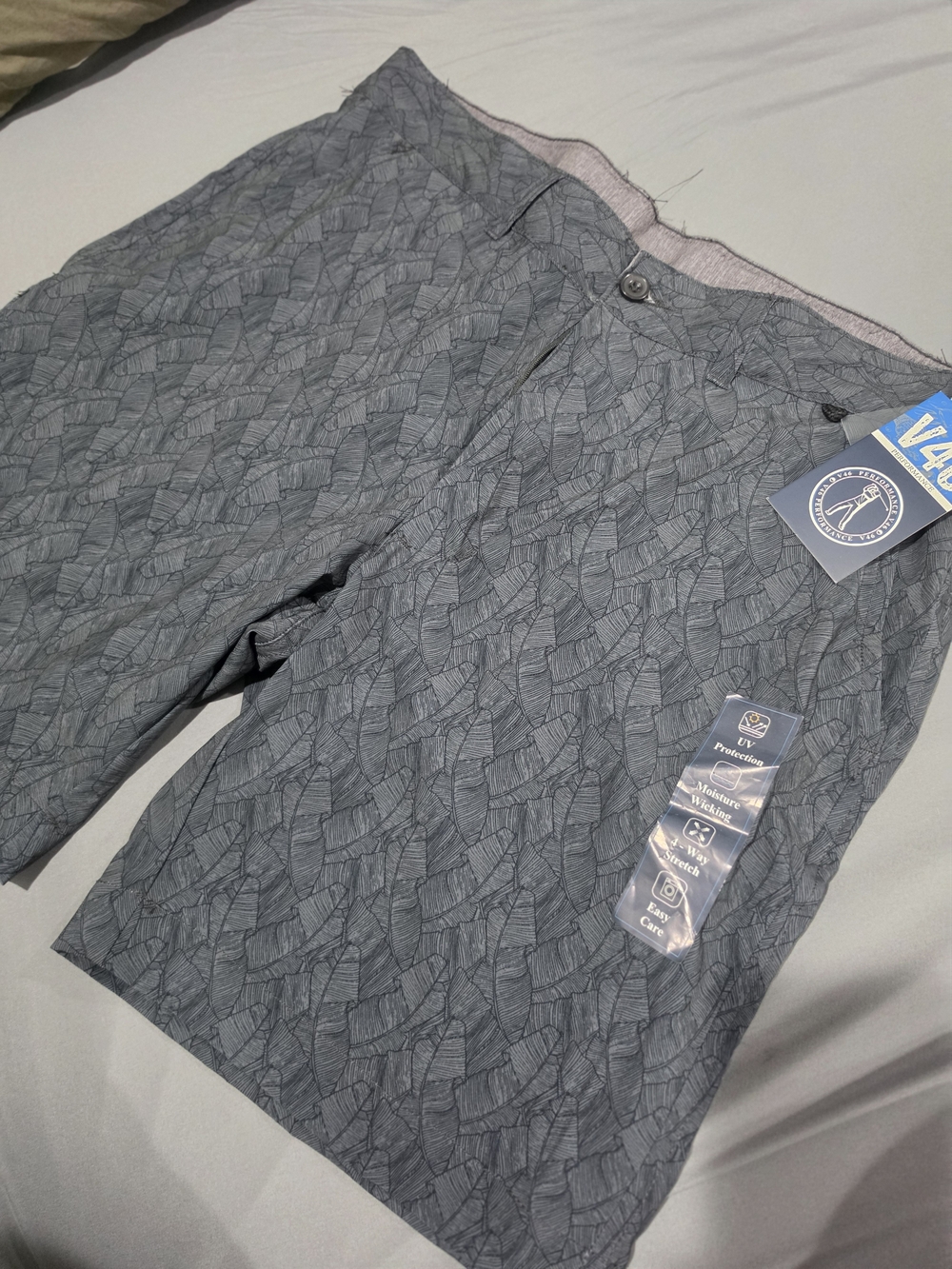 Men's Gray Patterned Cargo Shorts